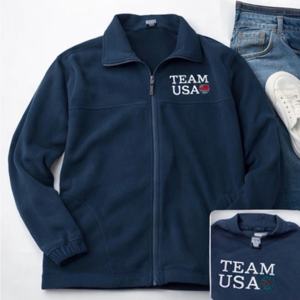 Vintage USA Olympic Rings Fleece Jacket 🇺🇸 Made in USA | XL